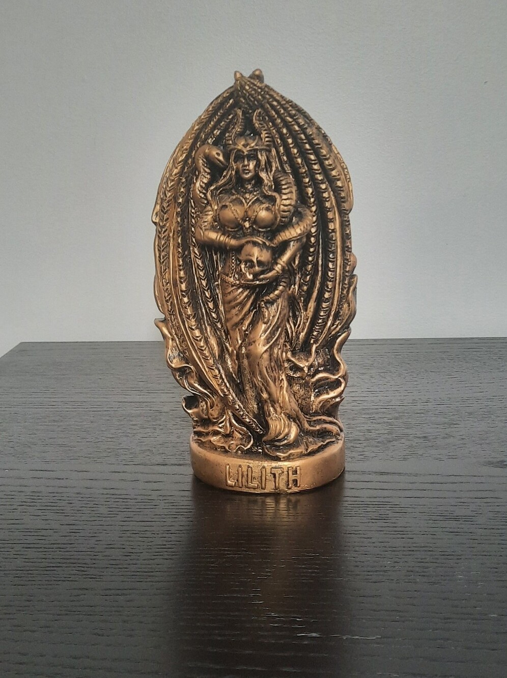 Bronze Lilith Statue Home Art Figurine - Decorative Accent